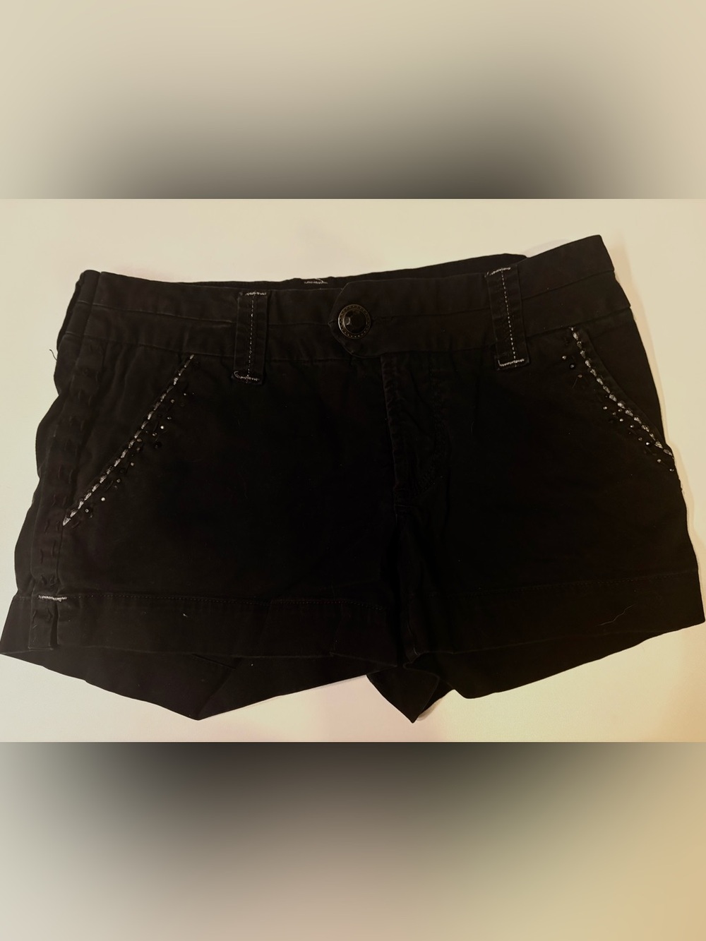 BKE by Buckle Black Embellished Shorts - Women’s Size 27 Y2K Micro Shorts